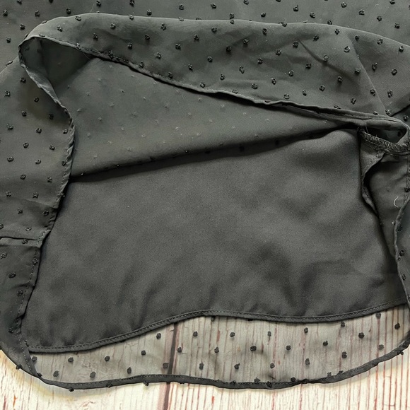 Black Polka Dot Sheer Blouse - Picture 5 of 9